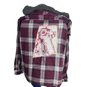 Upcycled Calvin & Hobbes Graphic Flannel | American Eagle | Size L/G